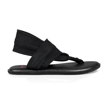 Sanuk Yoga Slingback Burst Sandaler Barn Svarta | Sverige 333KOR